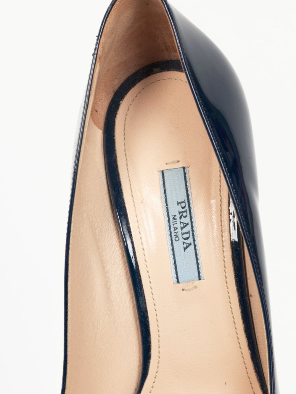 Prada Blue Patent Leather Platform Pumps - Picture 8 of 8